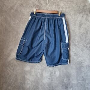 KAVU Men's Medium Blue Swim Trunks 100% Polyester Quick-Dry Beach Shorts